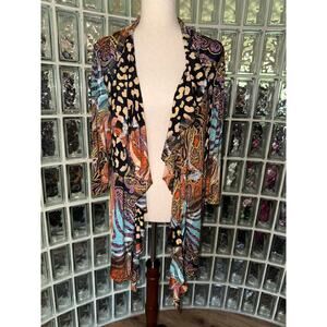 Frank Lyman Design draped cardigan - size 12 - OE